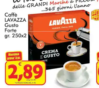 Paghi Poco Lavazza Caffè Gusto Forte 2x250g offerta