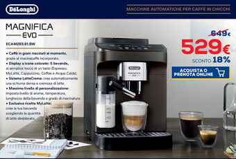 Euronics DeLonghi Magnifica Evo ECAM293.61.BW offerta