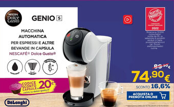 Euronics DeLonghi Genio S Macchina Automatica offerta