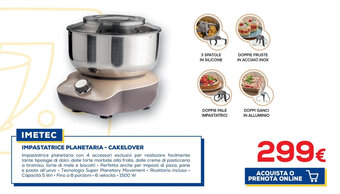 Euronics Imetec Impastatrice Planetaria - Cakelover offerta