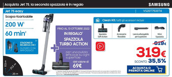 Euronics Samsung Jet 75 easy VS20T7533T4 offerta
