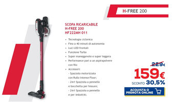 Euronics Scopa Ricaricabile H-Free 200 HF222MH 011 offerta