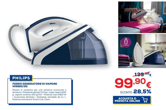 Euronics Philips Ferro Generatore di Vapore HI5920/20 offerta