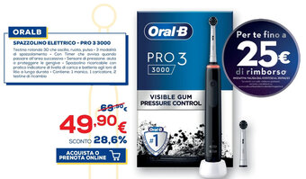 Euronics Oral B Spazzolino Elettrico - PRO 3 3000 offerta