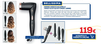 Euronics Bellissima Ferro Arricciacapelli Twist & Style Kit (Mod. 11888) offerta