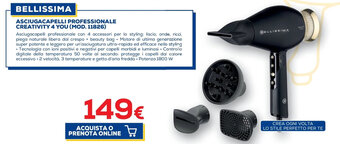 Bellissima Asciugacapelli Professionale Creativity 4 You (Mod.11826)