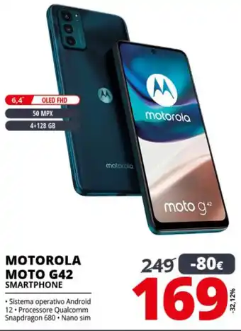 Comet Motorola Moto G42 Smartphone offerta