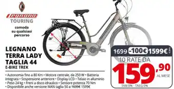 Comet Legnano Terra Lady Taglia 44 E-Bike Trek offerta