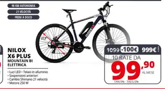 Comet Nilox X6 Plus Mountain Bi Elettrica 250 W offerta