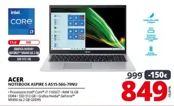 Comet ACER Notebook Aspire 5 A515-56G-79NU offerta