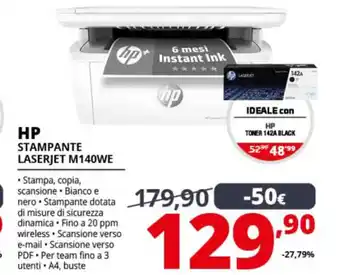 Comet HP Stampante LaserJet M140WE offerta