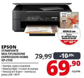 Comet Epson Stampante Multifunzione Expression Home XP-2150 offerta