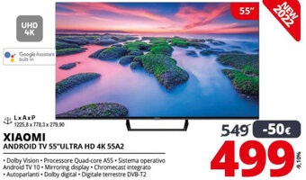 Comet Xiaomi Android TV 55" Ultra HD 4K 55A2 offerta