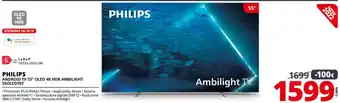 Comet Philips Android TV 55" OLED 4K HDR Ambilight 55OLED707 offerta