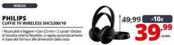 Comet Philips Cuffie TV Wireless SHC5200/10 offerta