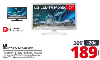 Comet LG Monitor TV 24" 24TL510V offerta