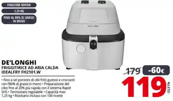 De'Longhi Friggitirice Ad Aria Calda Idealfry FH2101.W