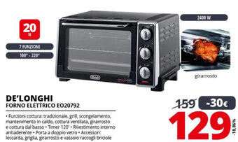 Comet De'Longhi Forno Elettrico EO20792 offerta