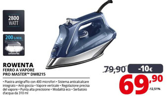 Comet Rowenta Ferro A Vapore Pro Master DW8215 offerta