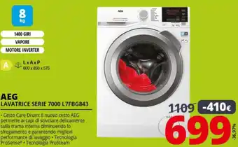 Comet AEG Lavatrice Serie 7000L7FBG843 offerta