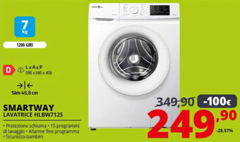 Comet Smartway Lavatrice HLBW712S offerta