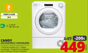 Comet Candy Asciugatrice CSOEH9A2DES offerta