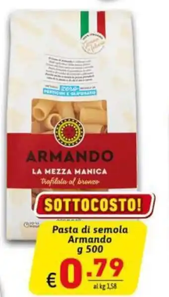 Ipercarni Armando Pasta di Semola g 500 offerta