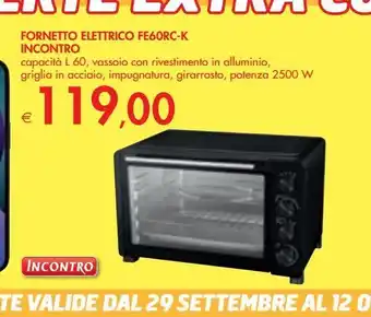 Bennet Fornetto elettrico fe60rc-k incontro offerta