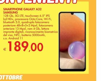 Bennet Smartphone galaxy a32 samsung offerta