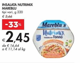 Bennet Insalata nutrimix mareblu tipi vari g 220 offerta