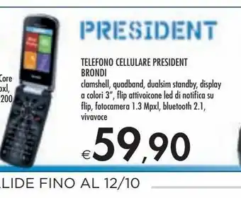 Bennet Telefono cellulare president brondi offerta