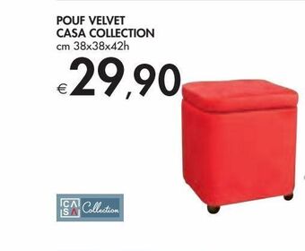 Bennet Pouf velvet casa collection offerta