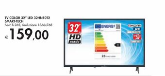 Bennet Tv color 32'' led 32hn10t2 smart-tech offerta