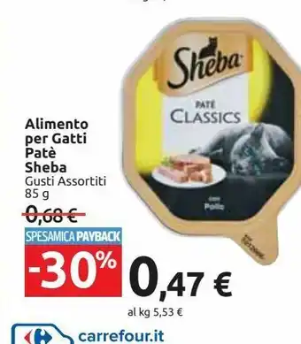 Carrefour Market Alimento per gatti pate sheba offerta