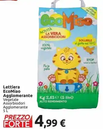 Carrefour Market Lettiera ecomiao agglomerante offerta