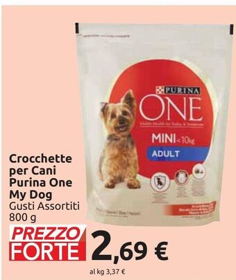 Carrefour Market Crocchette per cani purina one my dog offerta