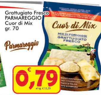 Paghi Poco Parmareggio Grattugiato Fresco Cuor di Mix 70gr offerta