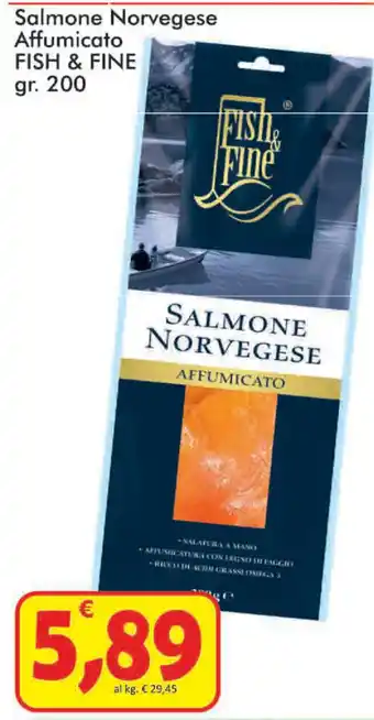 Paghi Poco Affumicato Salmone Norvegese Fish & Fine 200gr offerta