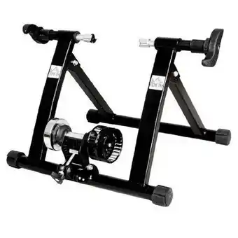 Rullo per bicicletta pieghevole per allenamento in casa nero