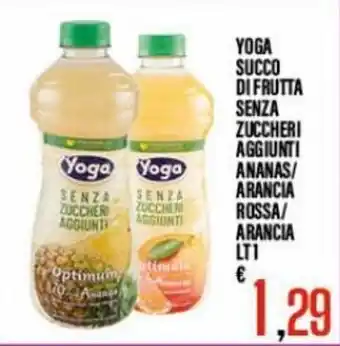 Supermercati EffePiù Yoga Succo di Frutta senza zuccheri aggiunti ananas/arancia/rossa/arancia 1 lt offerta