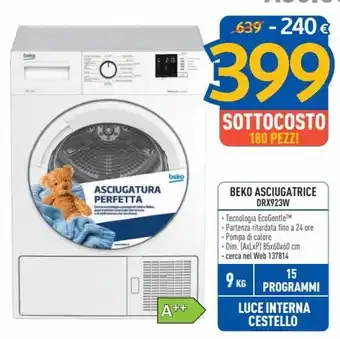 Beko Asciugatrice DRX923W