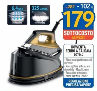 FreeShop Rowenta Ferro A Caldaia DG7644 offerta