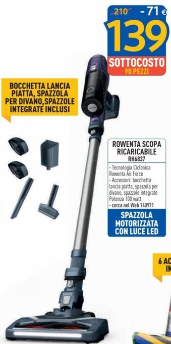 FreeShop Rowenta Scopa Ricaricabile RH6837 offerta