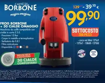 Caffè Borbone Frog Borbone + 30 Cialde Omaggio
