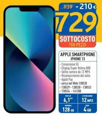 FreeShop iPhone 13 Apple Smartphone offerta