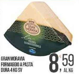 Cash pro Gran Moravia formaggio a pasta dura 4 kg sv offerta