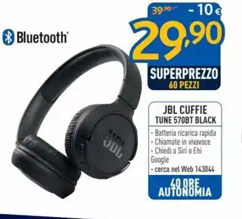 JBL Cuffie Tune 570BT Black