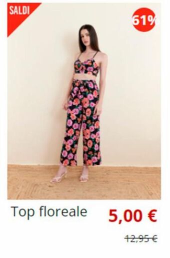 Piazza Italia Top floreale offerta