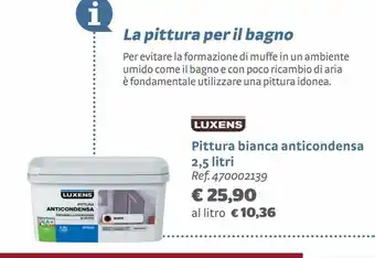 Bricocenter Pittura bianca anticondensa 2.5litri offerta