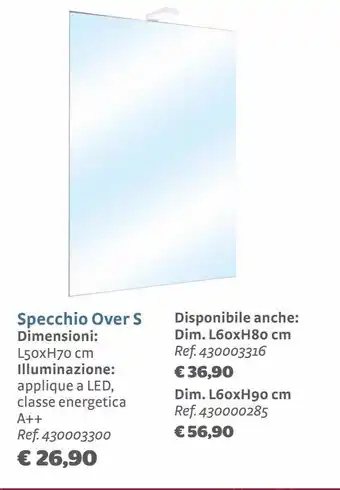 Bricocenter Specchio overs s offerta